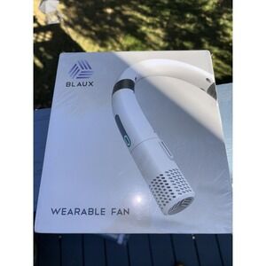 Portable Neck Fan BLAUX Wearable AC Rechargeable Lithium Ion  3 Speed‎ New NIB